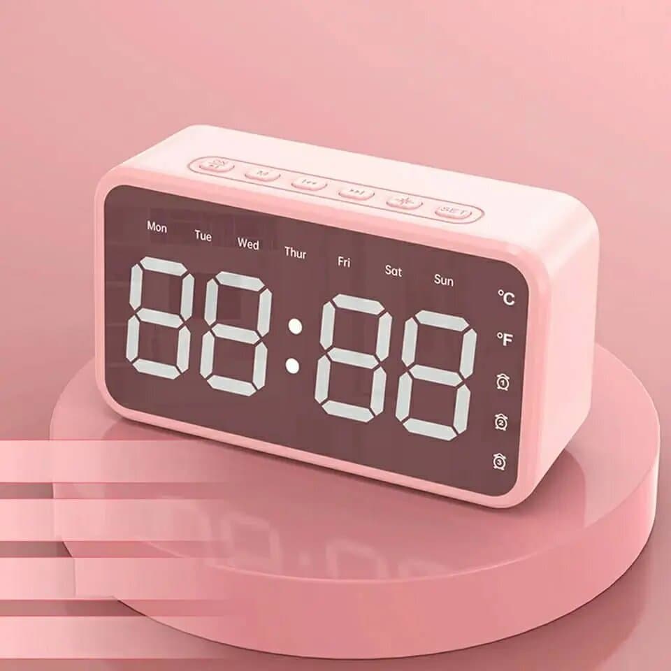 Réveil intelligente sans fil Bluetooth haut-parleur LED FM,AUX ,TF — صورة 2