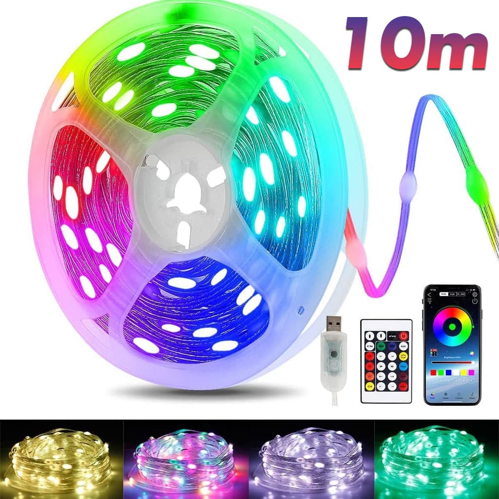 App Smart LED RGB 10m Bluetooth/Musique Contrôle IP 65 étanche — صورة 1