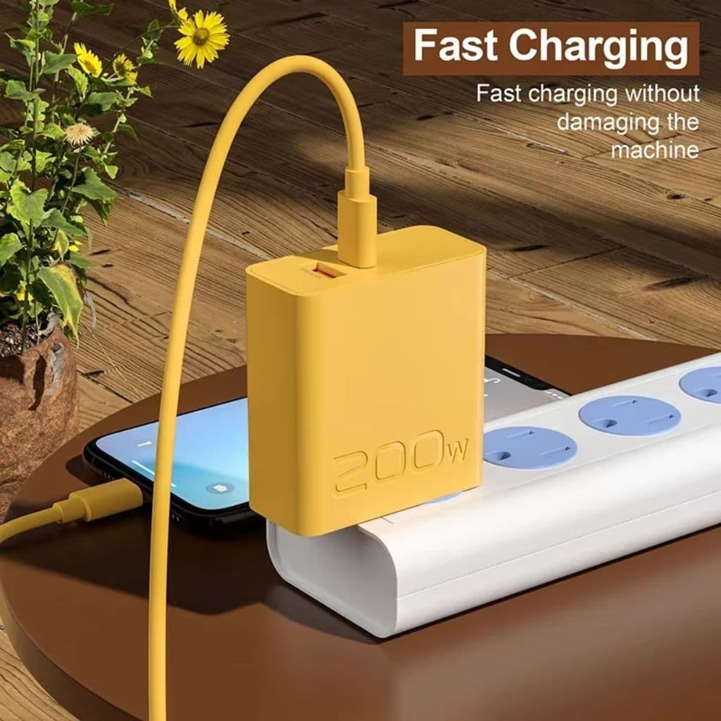 Chargeur Ultra Rapide USB PD 2 en 1 Type C 200W – شاحن سريع بقدرة 200 واط — صورة 3