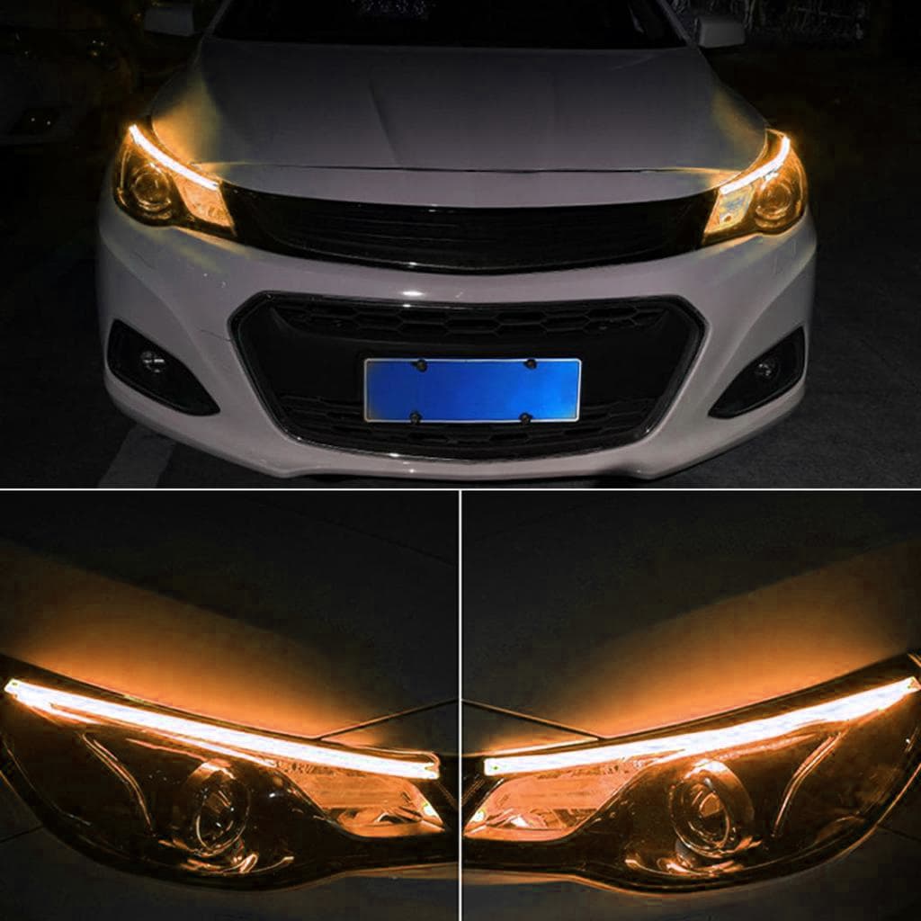 Feux de Jour LED Et Clignotant 2Pcs Pour Phares de Voiture 60cm — صورة 6
