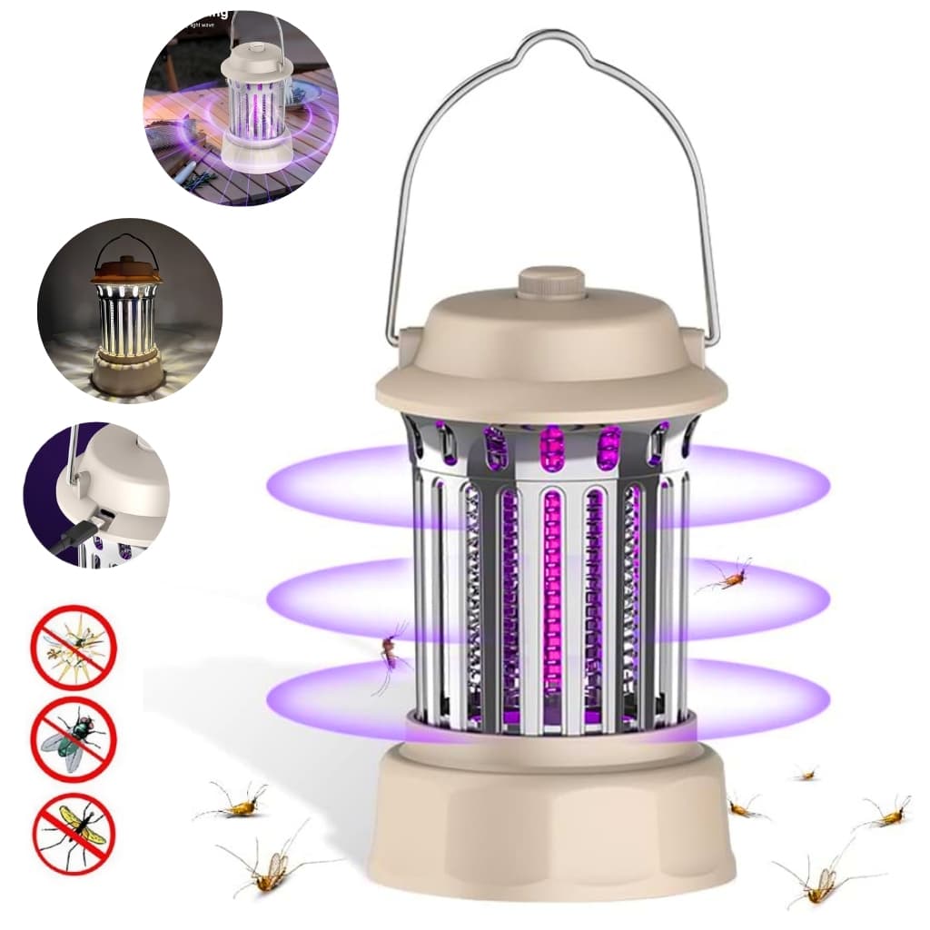 lanterne anti-moustique et lamp de camping 2in1 lumière 62 UV rechargeble — صورة 1