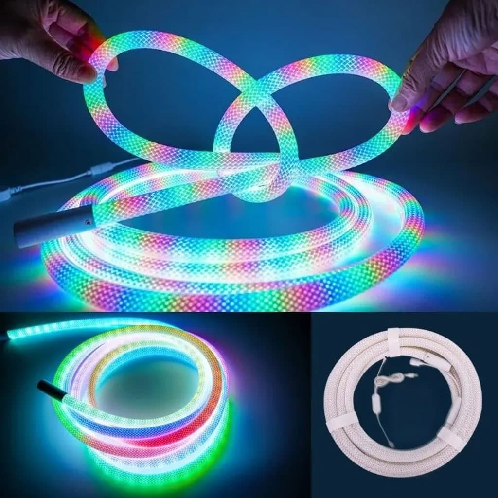 شريط إضاءة ملونة | Bande LED Néon RGB 360° | شبك ومرن — صورة 7