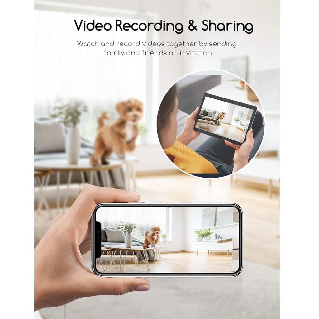 Faroro Caméra Full HD 1080P pour chien avec distributeur de friandises à distance — صورة 3
