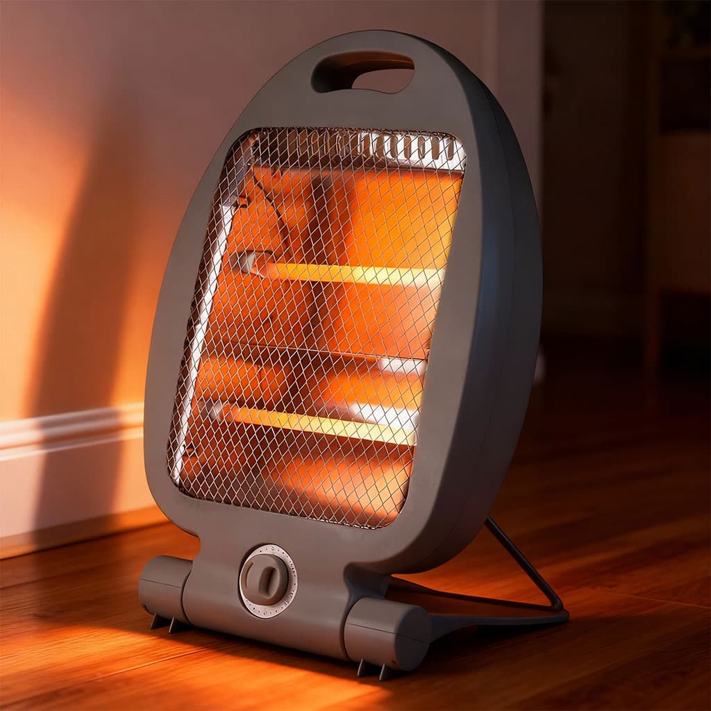 Chauffage à quartz 2 niveaux de chauffe de 800W avec Interrupteur de sécurité – مدفأة كهربائية — صورة 1