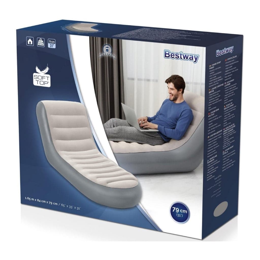 Bestway Chaise Longue Confortable Soft Top Portable 75064 — صورة 7
