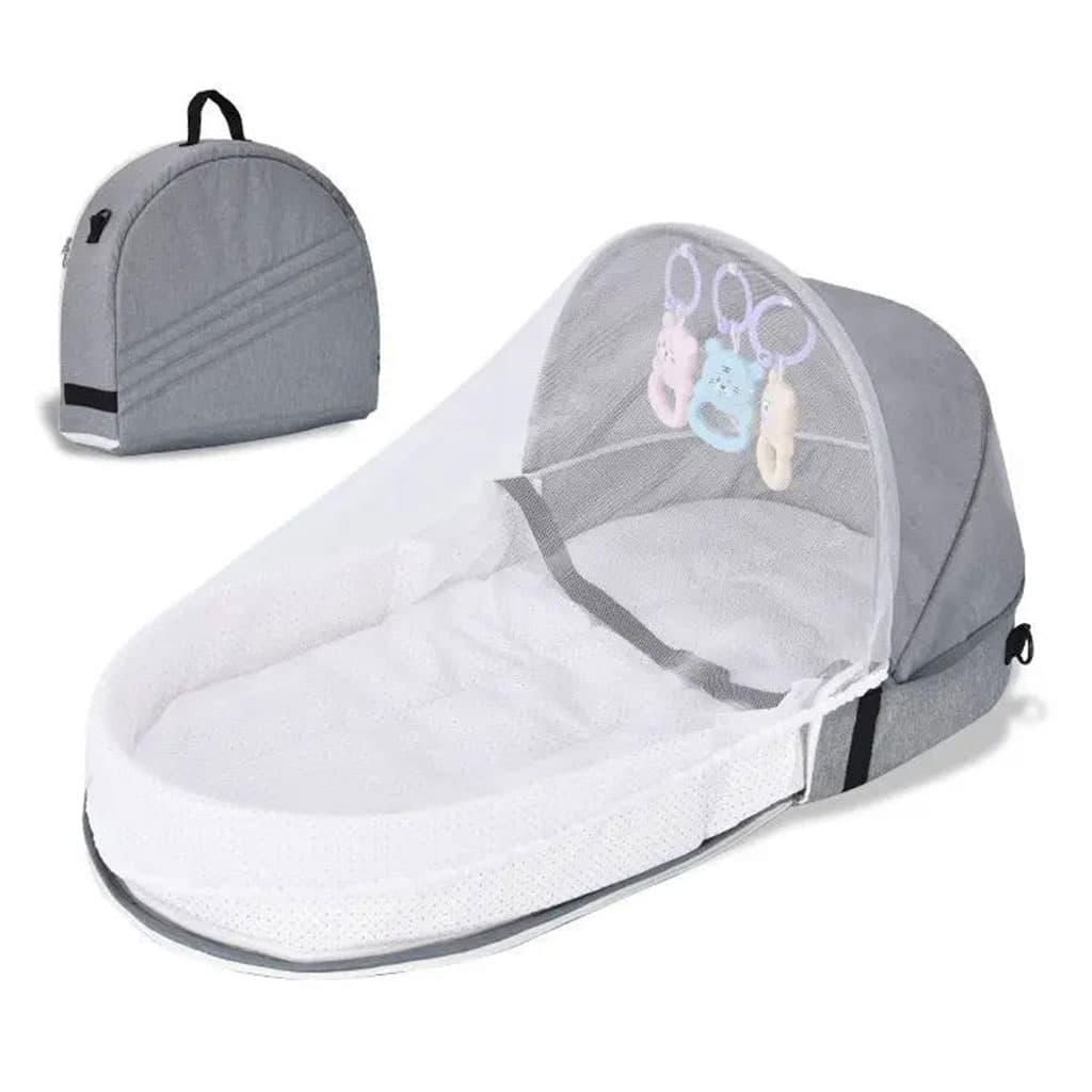 Lit et sac à langer pour enfants avec moustiquaire et auvent – سرير أطفال سهل النقل مع ناموسية مدمجة — صورة 5