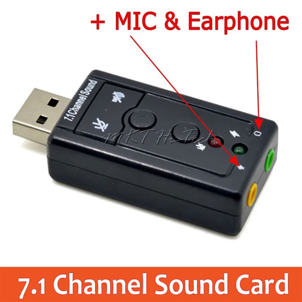 Adaptateur De Carte Son USB À 3D Audio Virtual 7,1 Channel — صورة 4