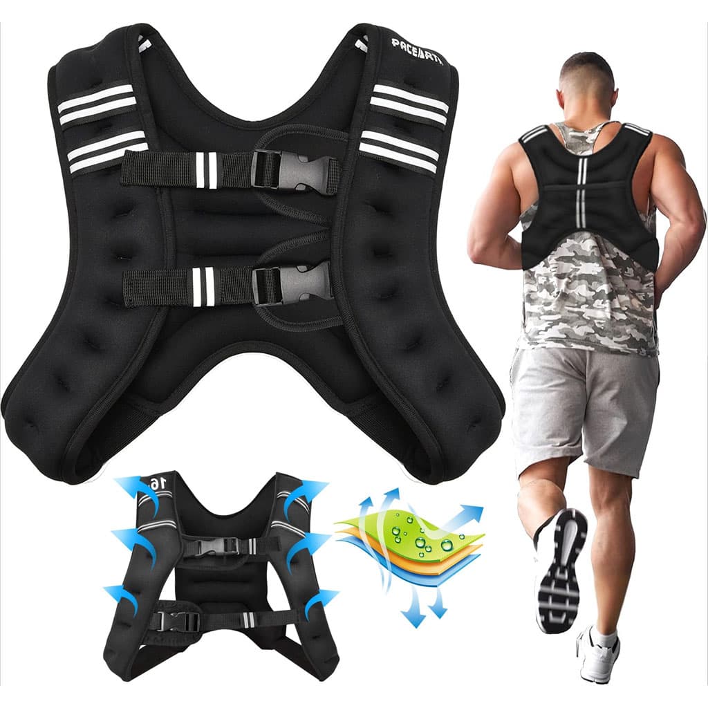 Gilet lesté d’entrainement 5KG réglable avec bretelles élargies – صدرية تدريبات للمحترفين — صورة 1