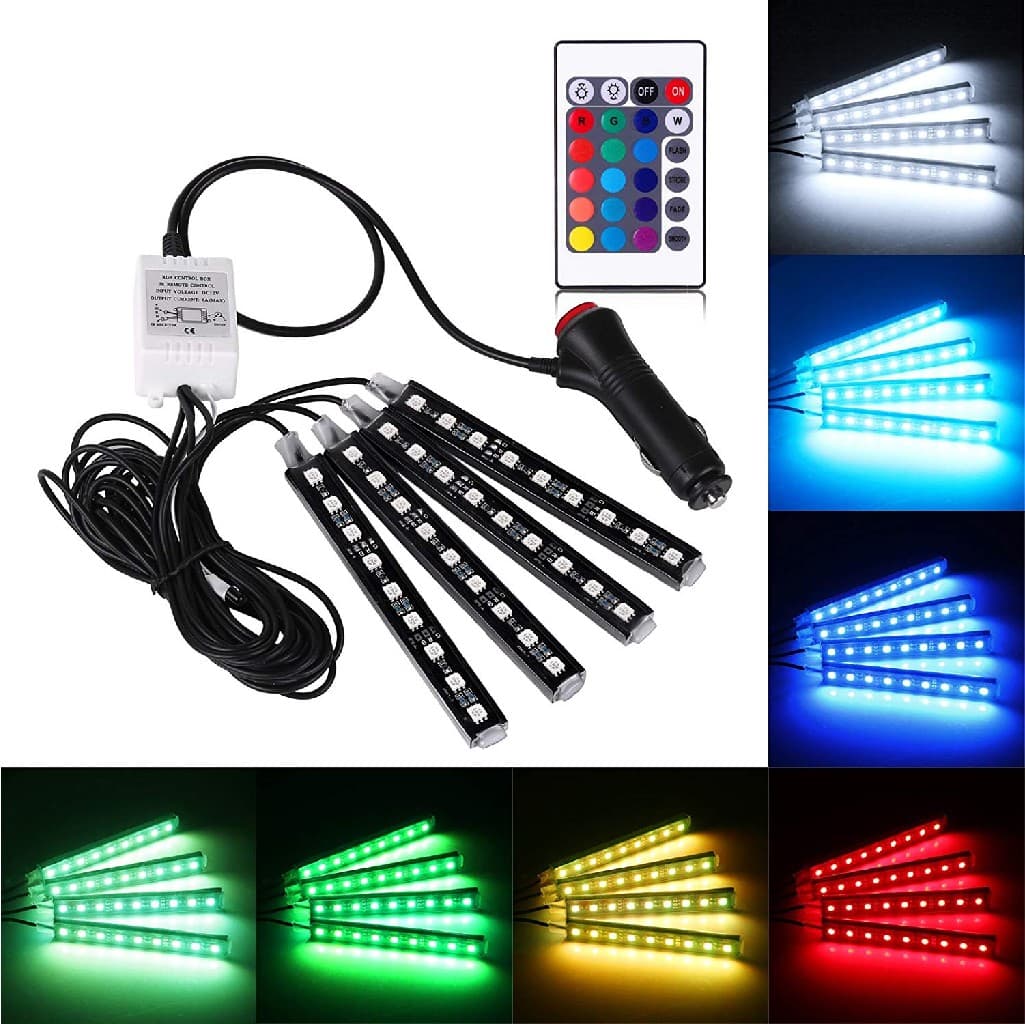 Kit de bandes lumineuses LED pour intérieur de voiture Rgb — صورة 4