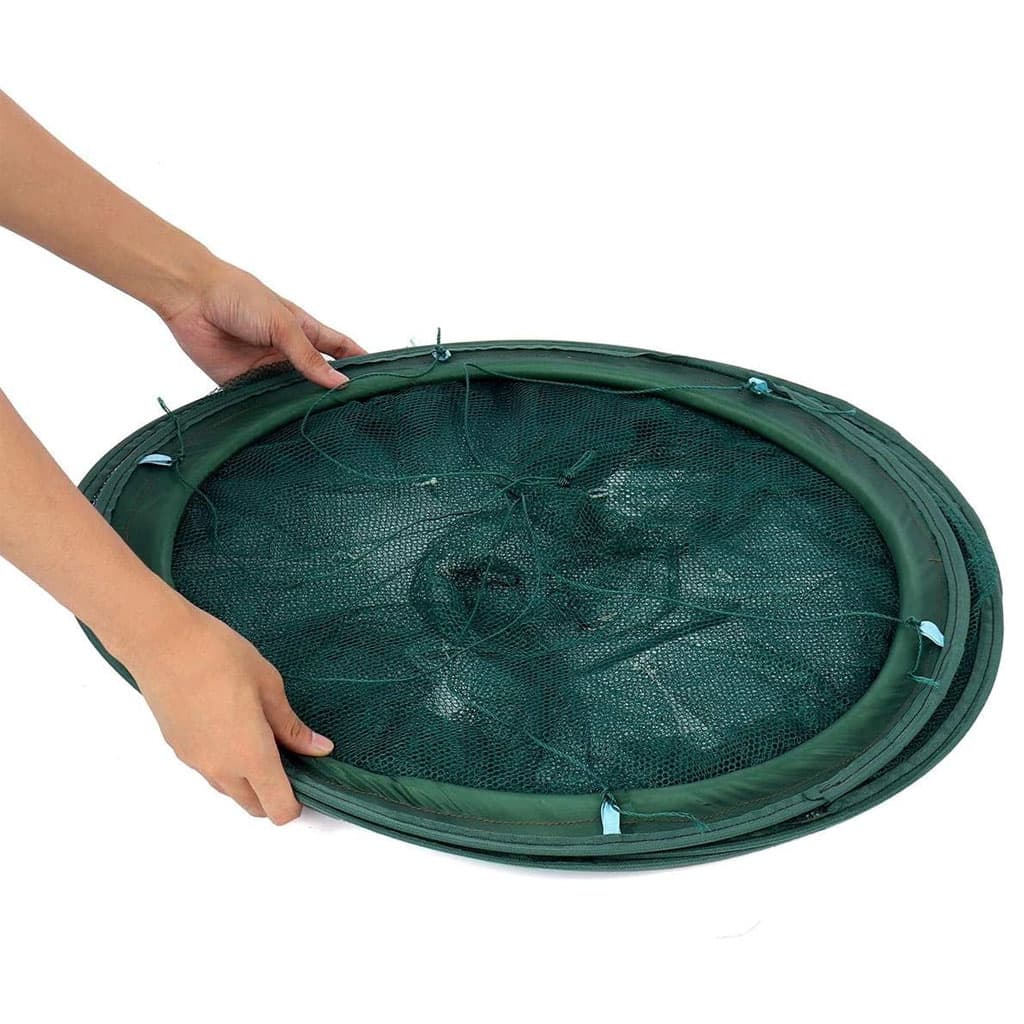 Piège de Pêche Poissons Rond 20 Trous pliable et portable 70cm – شبكة صيد الأسماك — صورة 4