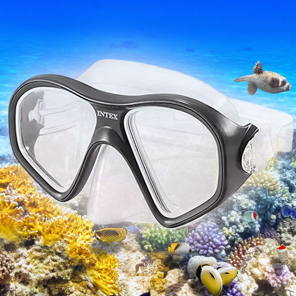 Kit de Plongée Intex Reef Rider Masque Panoramique et Tuba pour Adultes Intex 55648 - طقم الغوص البانورامي الاحترافي - Vacance & Loisir - صورة 8