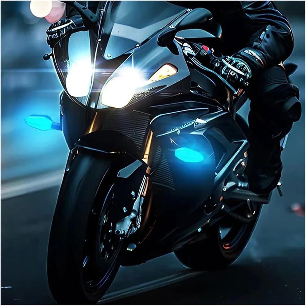 Clignotants LED pour moto avec Projection couleur et 27 modes de Signal – إشارة دراجات نارية ملونة — صورة 3