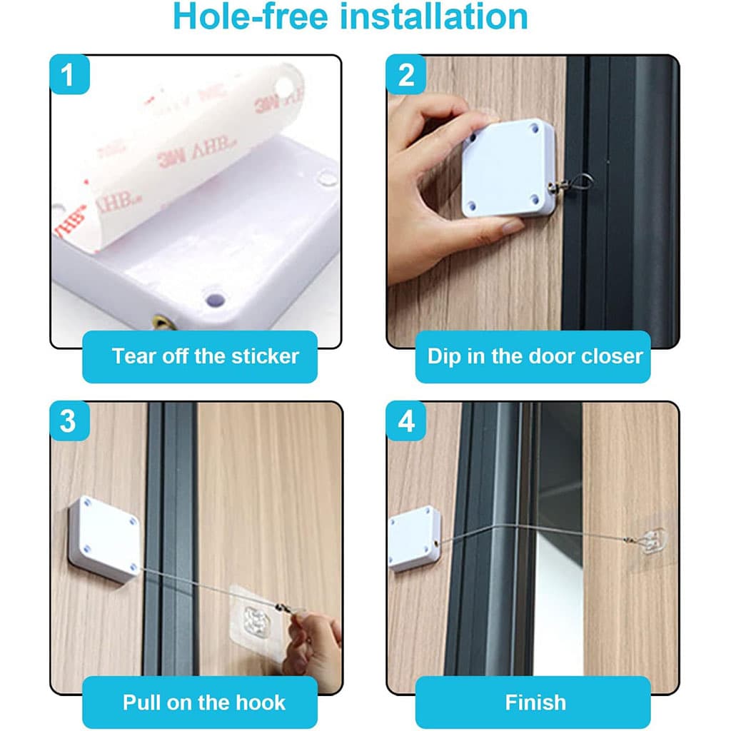 Ferme-porte automatique sans perforation – أداة غلق الباب أوتوماتكيا — صورة 3