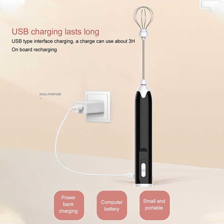 Milk shake et batteur à oeufs électrique USB Rechargeable — صورة 4