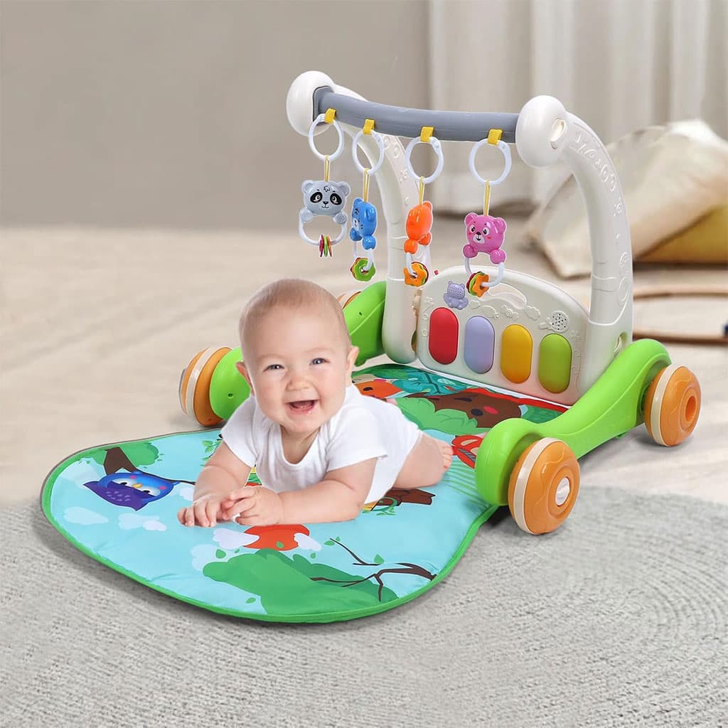 Tapis de marche 2 en 1 pour enfants avec jouets pour bébés – بساط ألعاب ومشاية للأطفال — صورة 3