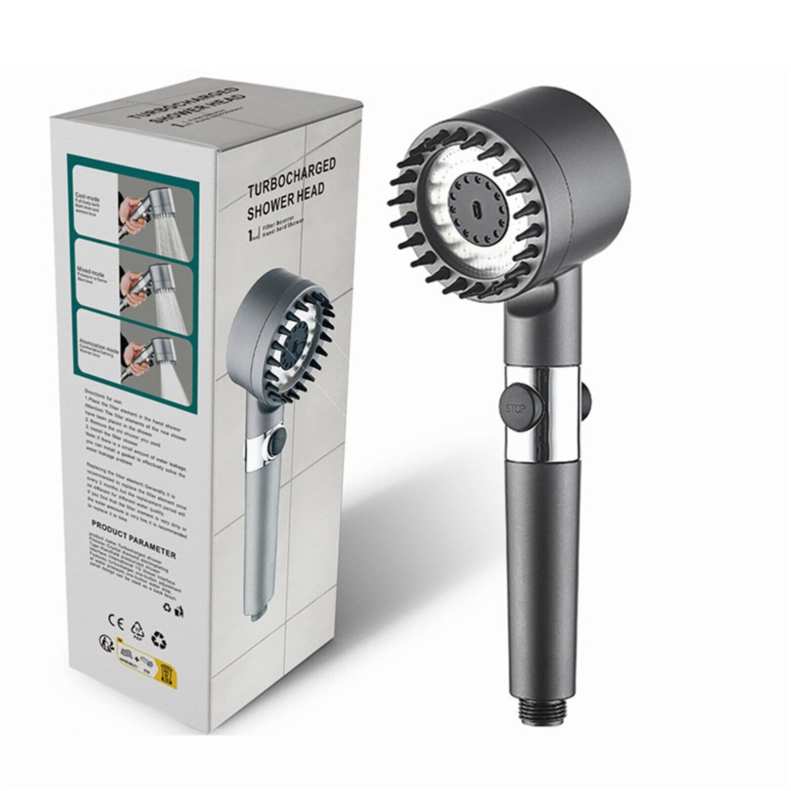 Pommeau de douche haute pression réglable avec filtre, 3 modes, économie d'eau — صورة 2