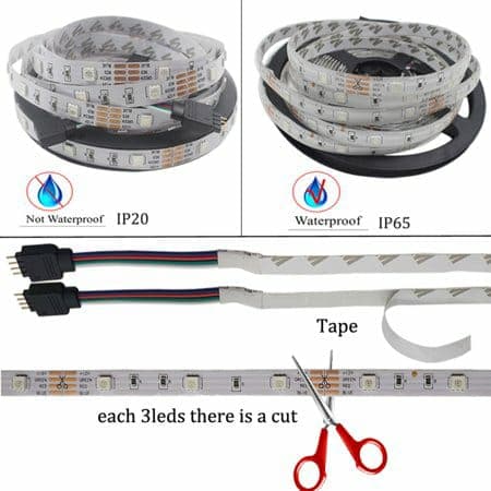 5M Bandes LED RGB 12V pour éclairage intérieur et extérieur — صورة 4