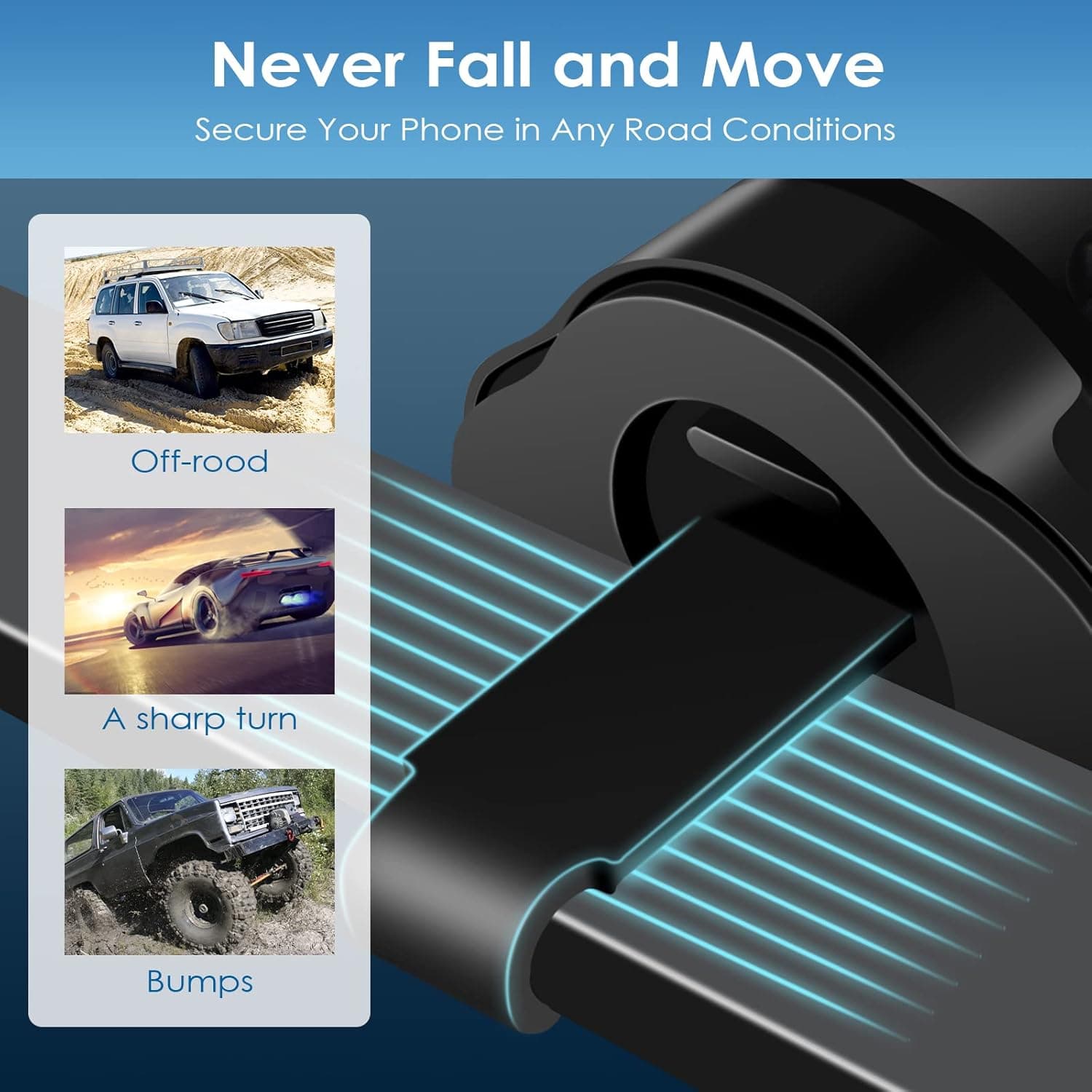 Support Auto Chargeur Sans Fil Qi 15W avec Capteur Intelligent - شاحن وحامل الهاتف اللاسلكي الذكي للسيارات - Accessoires - صورة 12