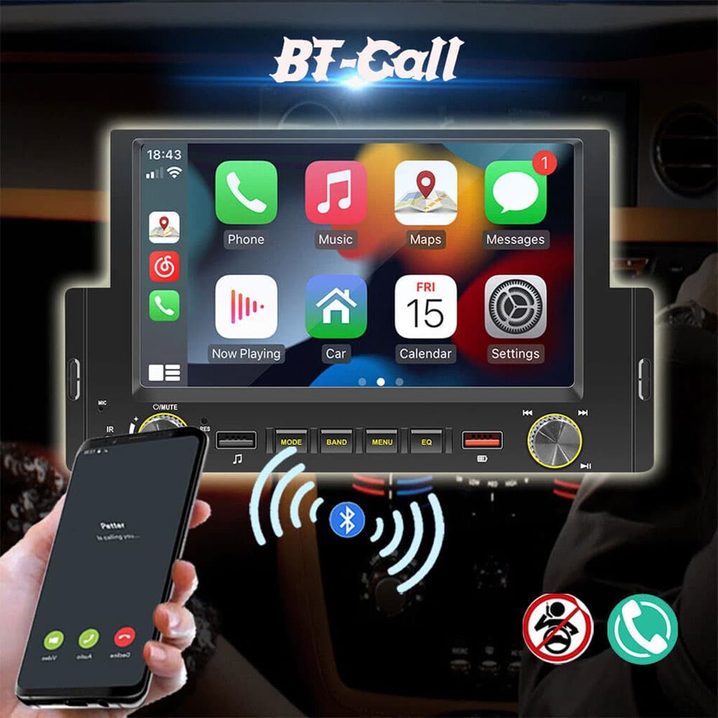 Autoradio à écran tactile avec Apple CarPlayer Android Auto et GPS Intégré – جهاز راديو للسيارة — صورة 4