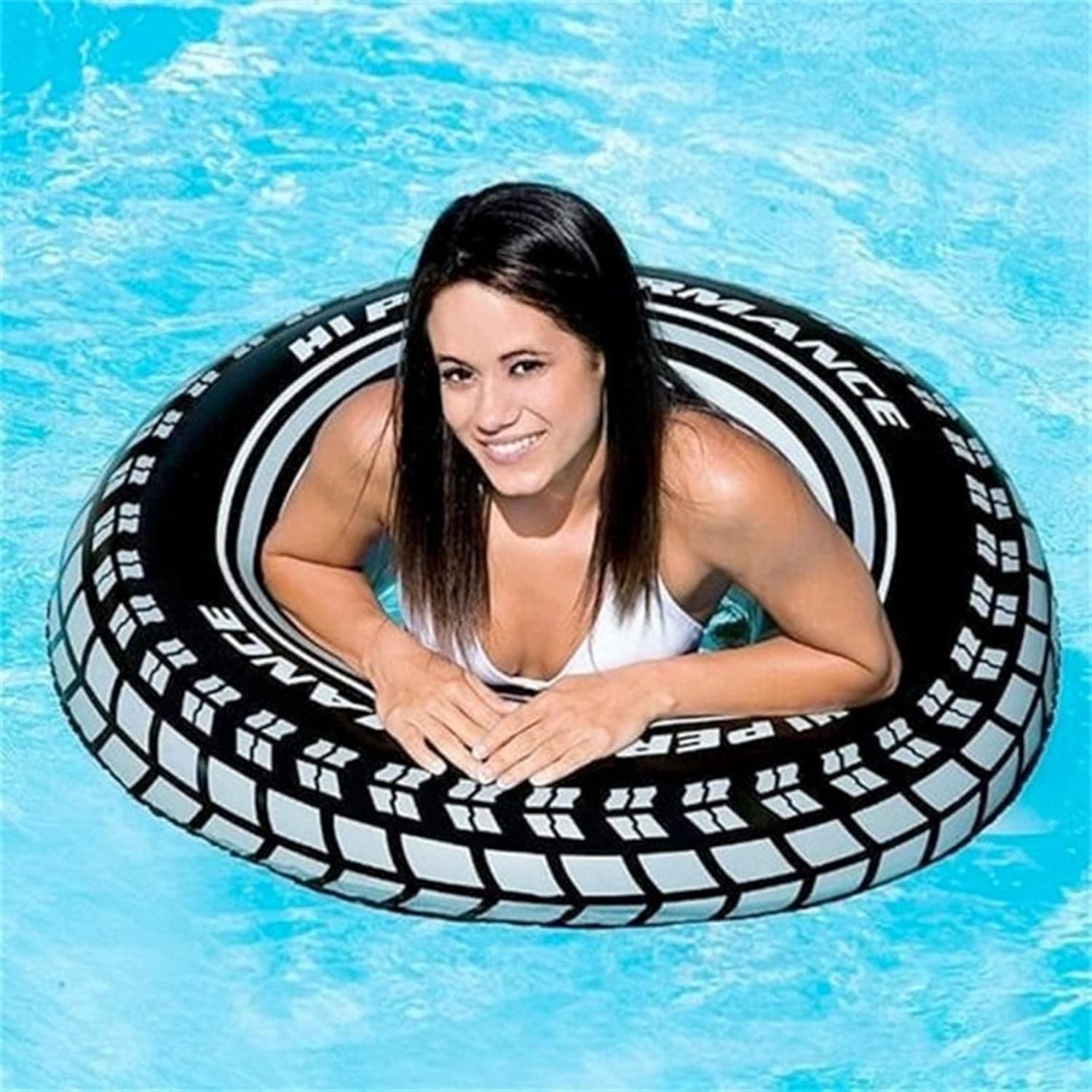 Bouée de Natation Adulte Design Pneu Sport en PVC Haute Résistance - عوامة وعجلة سباحة للبالغين بتصميم إطار السيارة الرياضي - Vacance & Loisir - صورة 11