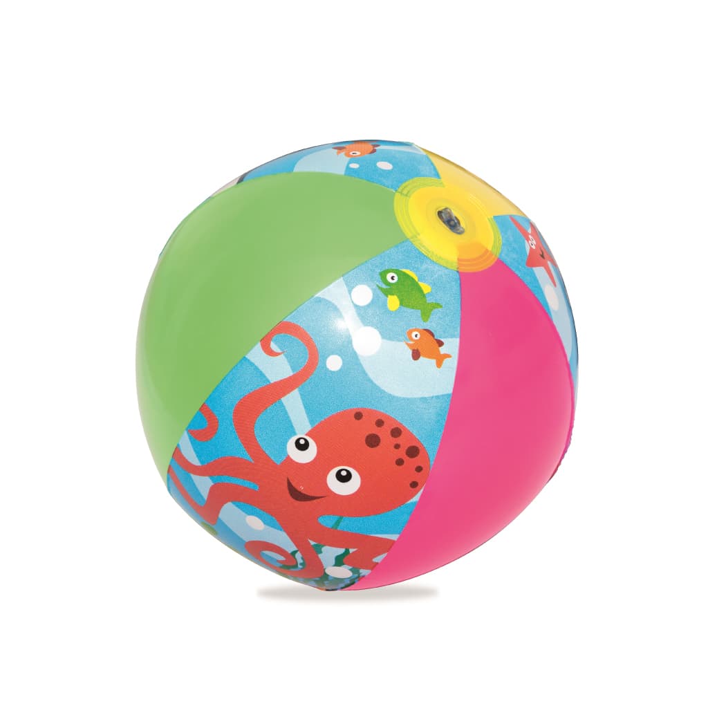 Piscine Ronde Gonflable Avec Bouée Et Ballon De Plage 122 x 20 cm Bestway #51124 — صورة 4