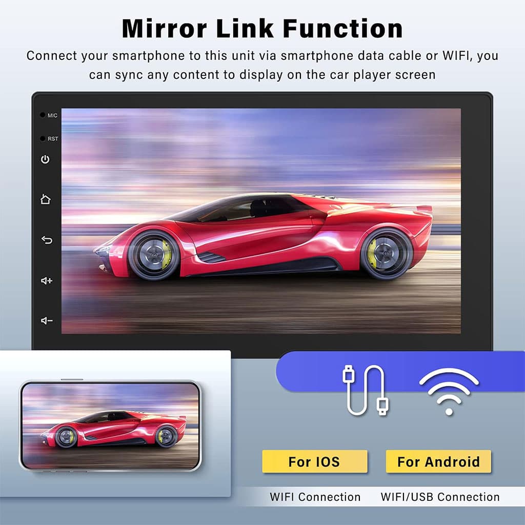 DVD MP5 et Autoradio 7 Pouces Tactile Bluetooth V2 — صورة 3