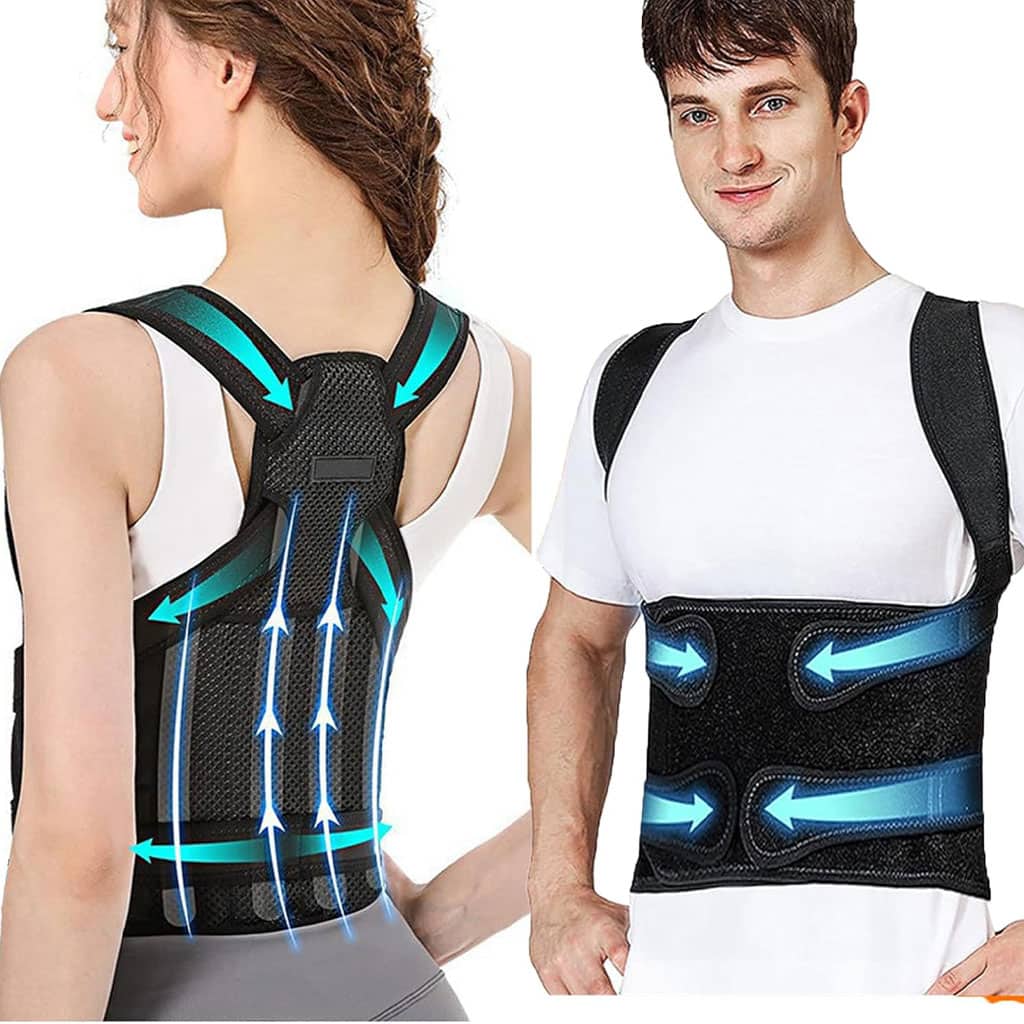 Support Dorsal Respirant et Réglable pour la Correction de la Posture – حزام شد الظهر