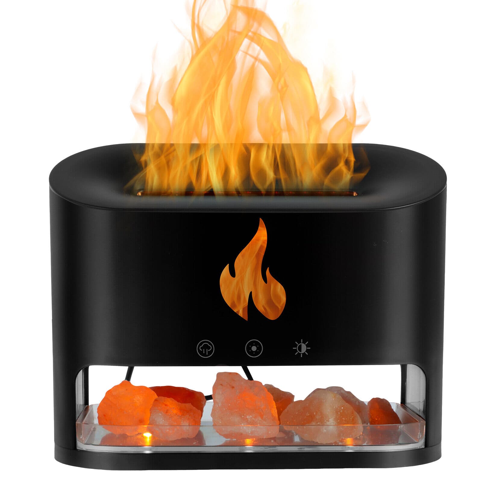 Diffuseur d'huiles essentielles flamme avec des roches de sel de cristal 250ML - موزع روائح الزيوت العطرية باللهب مع صخور الملح الكريستالي 250 مل — صورة 3