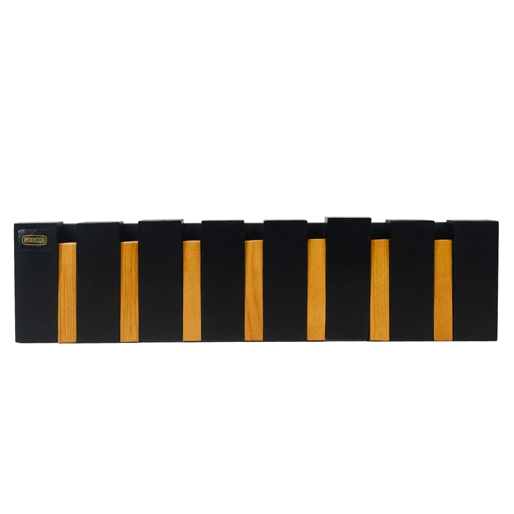 Porte Manteau Piano en Bois 7crochet Design Moderne NOIR-MARRON — صورة 3