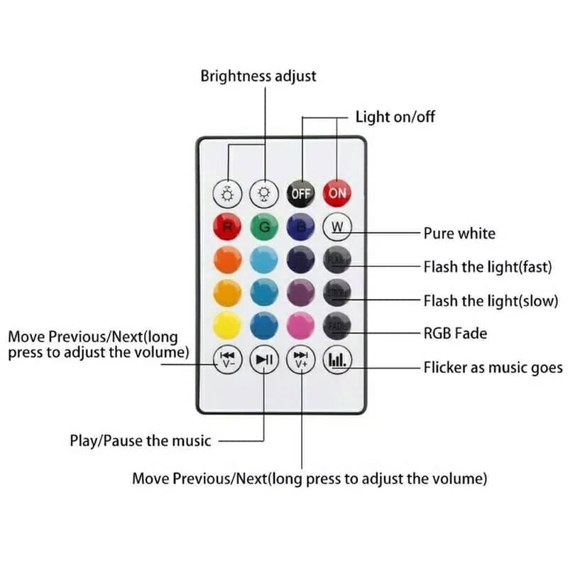 Ampoule Bluetooth Avec Haut-Parleur Rgb Télécommande SansFil — صورة 7