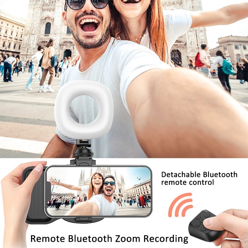 Poignée de Prise de Vue Photo/Vidéo pour Téléphone avec Télécommande et Lumière LED - قبضة التصوير الذكية للهواتف بمؤثرات إضاءة وريموت بلوتوث - Accessoires - صورة 4