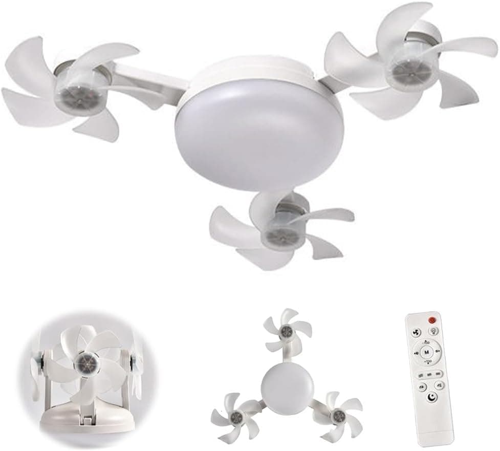 Ventilateur de Plafond LED Style Drone avec Télécommande - مصباح ومروحة السقف الذكية بتصميم درون - Maison - صورة 2