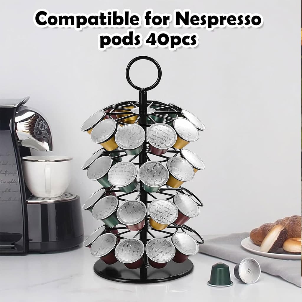 Support Présentoir de Capsules 40 PCS Rotatif 360 Degrés – حامل كبسولات القهوة — صورة 2
