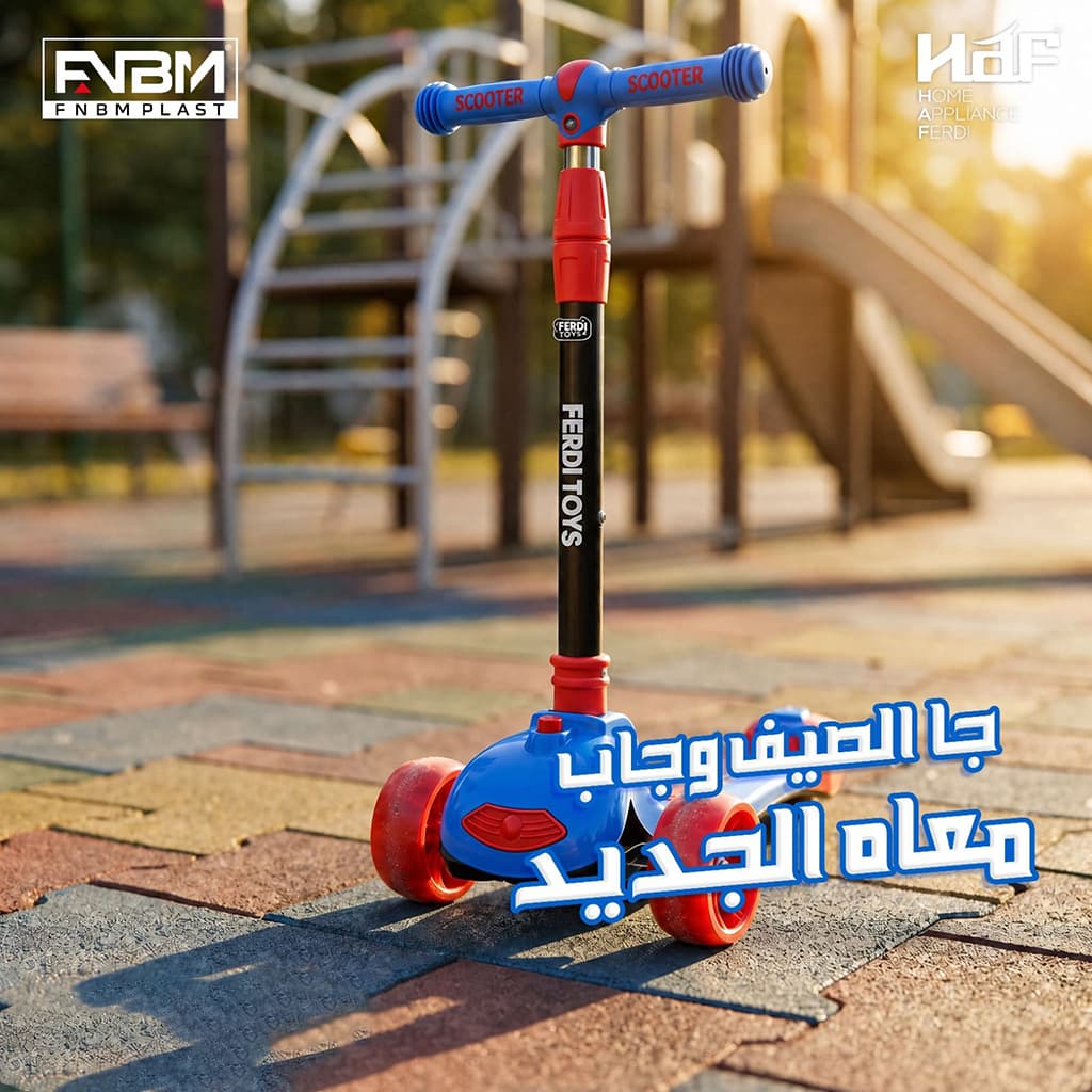 Trottinette Wave Ferdi Toys pour Enfants Hauteur Réglable - سكوتر أطفال بإضاءة وموسيقى - Jouet & Gaming - صورة 2