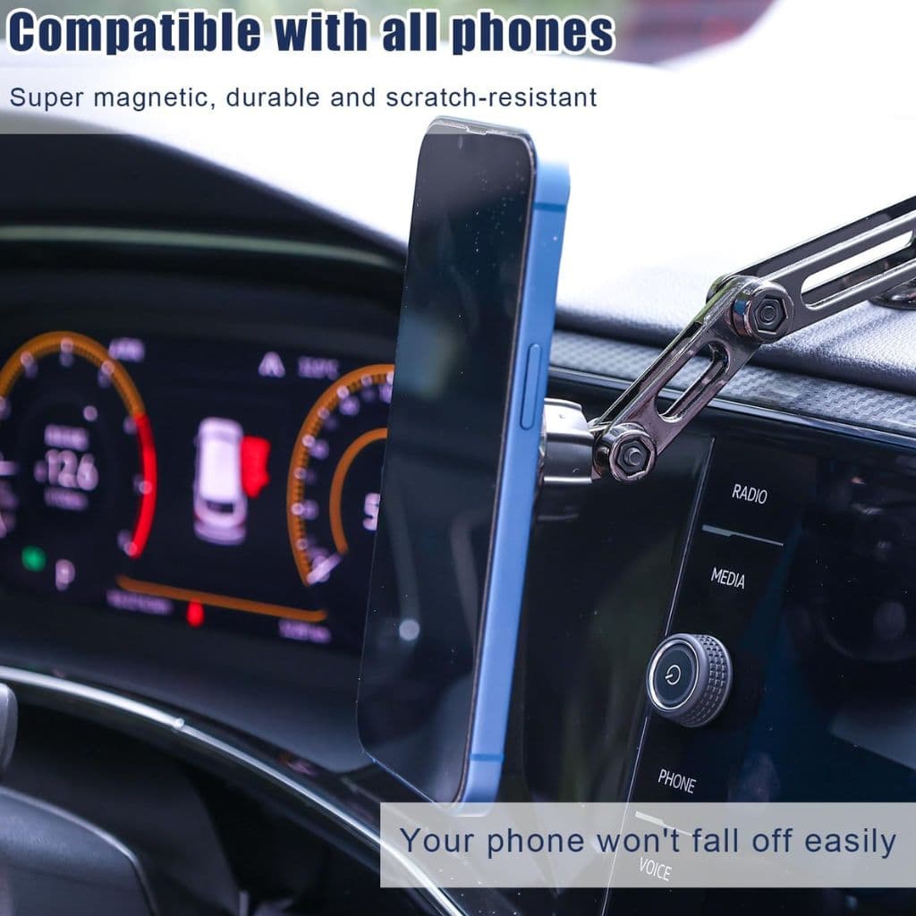 Support Téléphone Voiture Magnétique Rotatif à 360° – حامل هاتف مغناطيسي — صورة 6