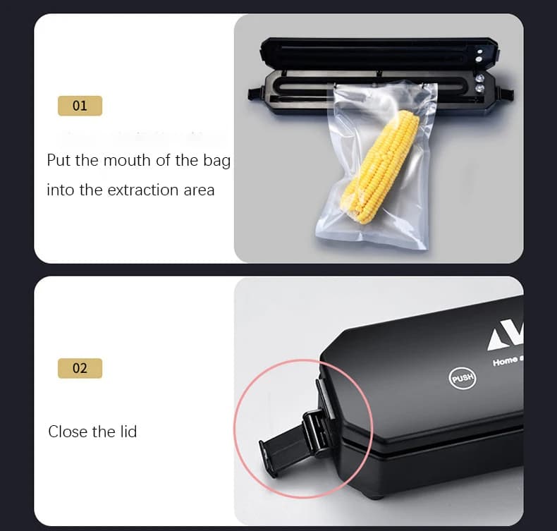 Scelleuse Sac Plastique Alimentaire pour le stockage avec 10 sac gratuit — صورة 8