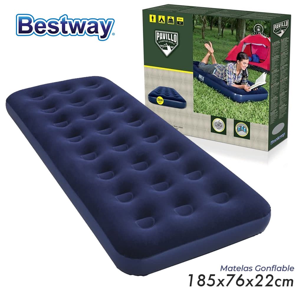 Bestway Matelas Gonflable 185cm 76cm x 22cm 67000 — صورة 1
