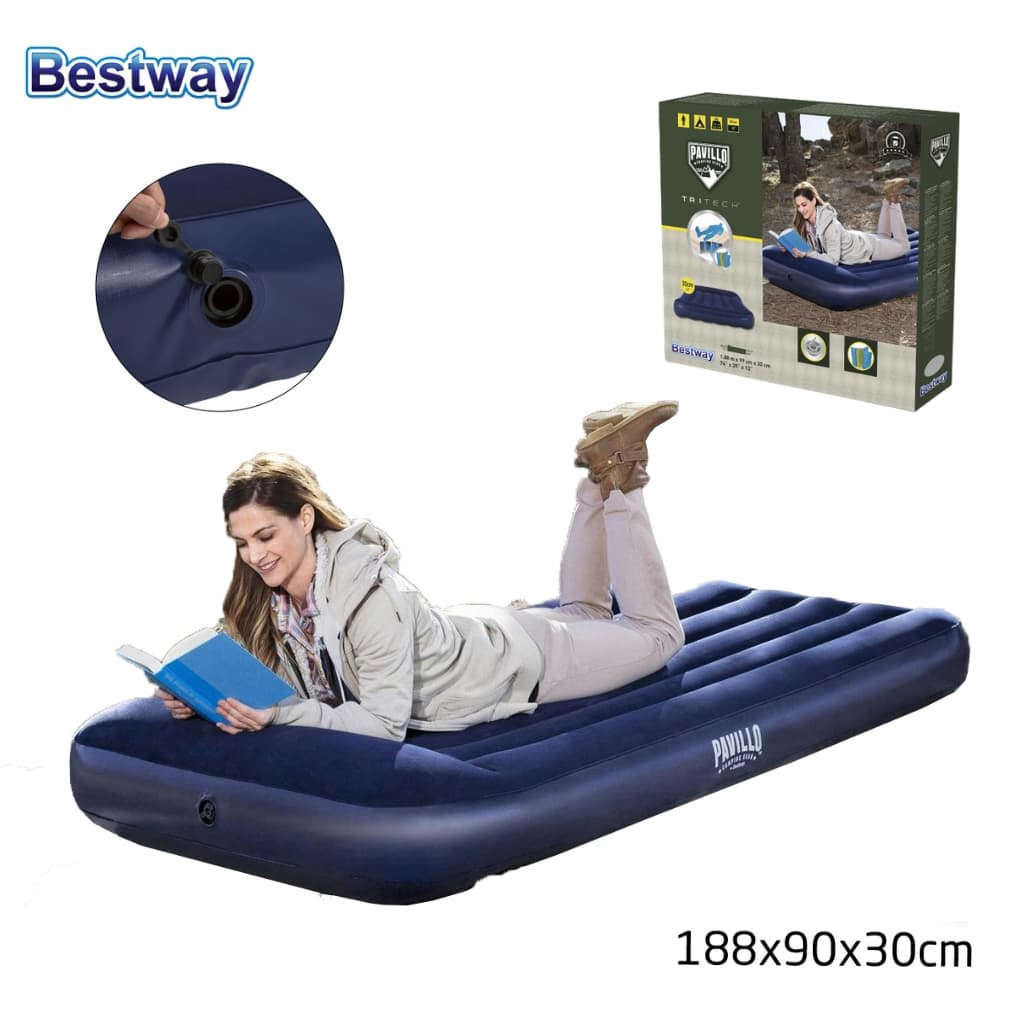 Pavillo Matelas Gonflable avec Oreiller intégrée 188x99x30 cm Bestwey #67680 — صورة 1
