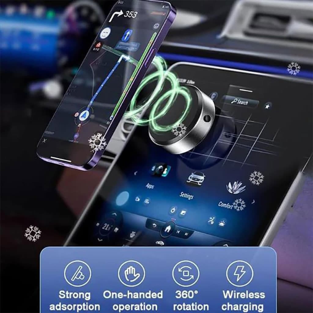 Support de téléphone double face ventouse électrique – حامل هواتف مغناطيسي — صورة 4