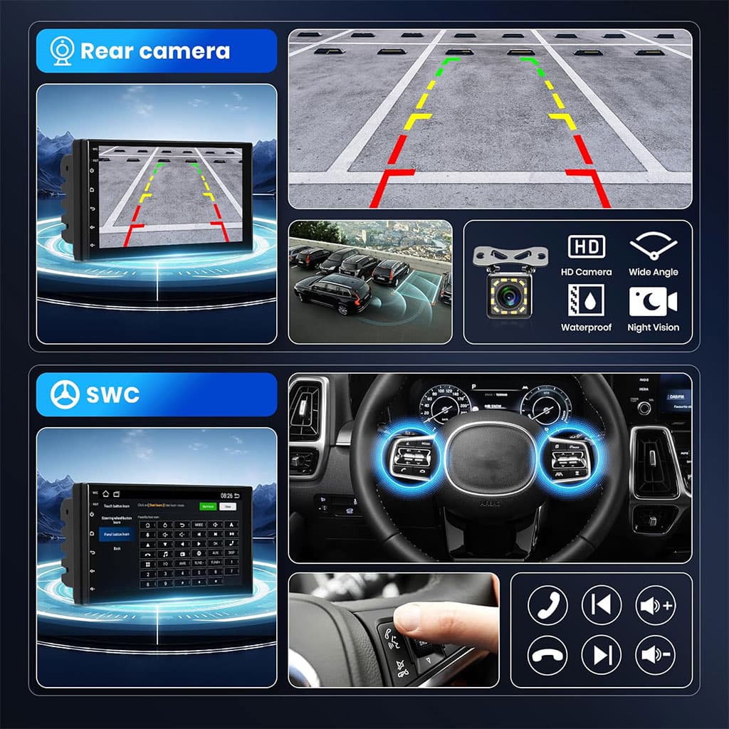DVD MP5 et Autoradio 7 Pouces Tactile Bluetooth V2 — صورة 5