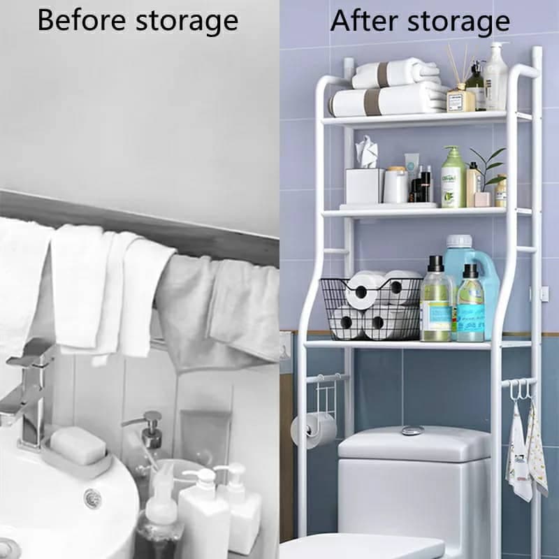 support de rangement en acier inoxydable pour salle de bain WC — صورة 9