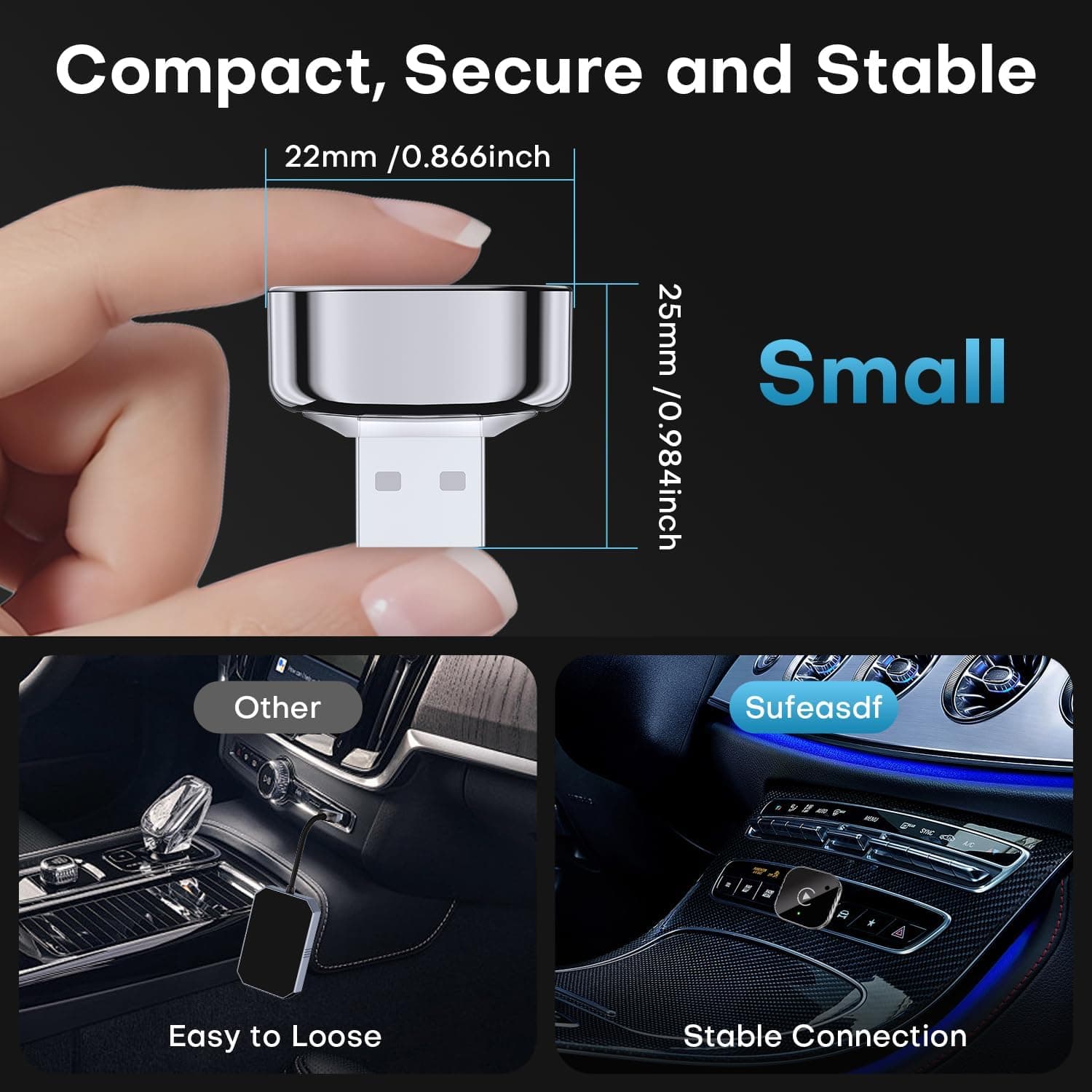 Adaptateur Sans Fil CarPlay et Android Auto pour Voitures - محول السيارة الذكي 2 في 1 - Accessoires Auto/Moto - صورة 4