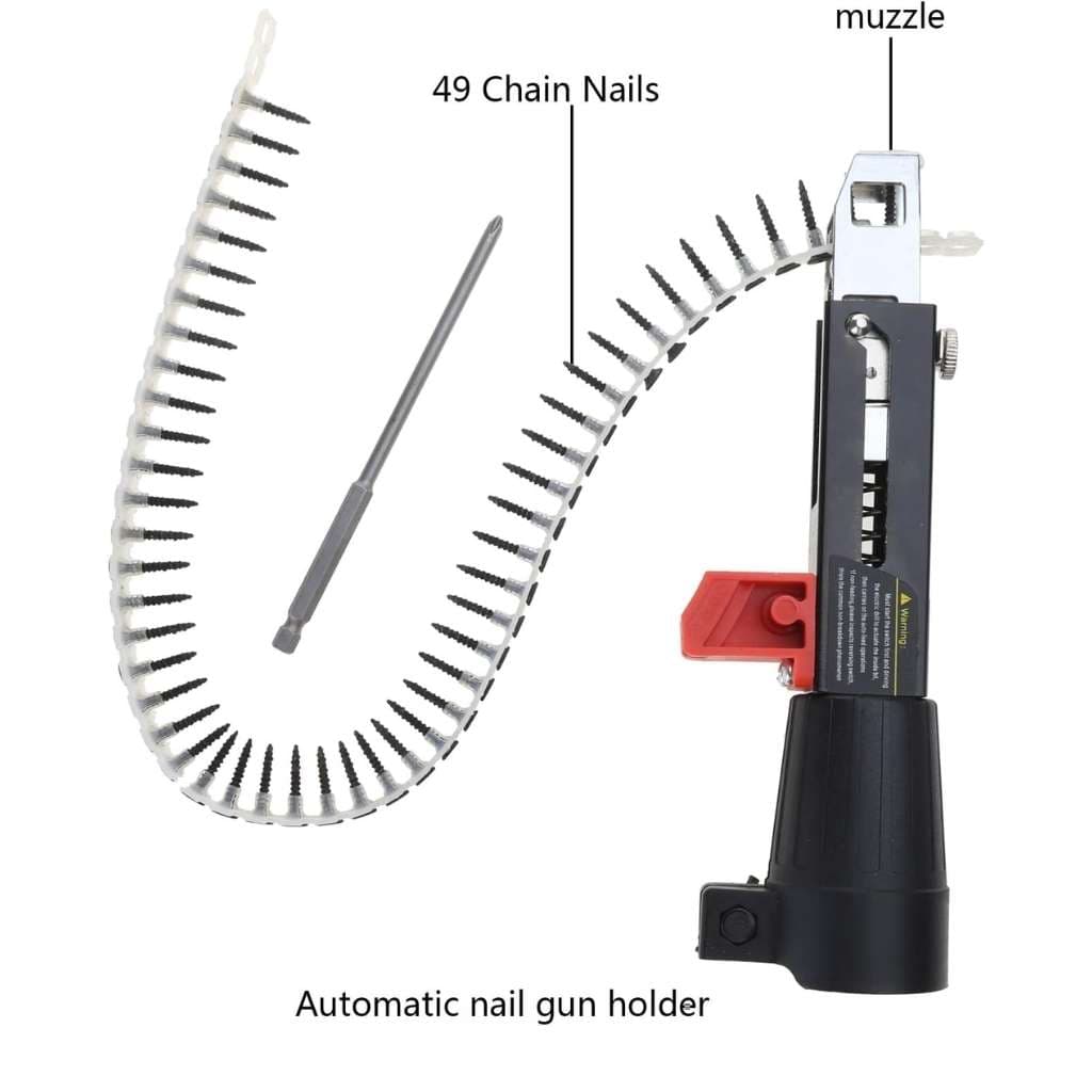 Adaptateur de Cloueur Automatique à Chaîne pour Visseuse – محول مسدس مسامير أوتوماتيكي بسلسلة لمفك البراغي — صورة 5