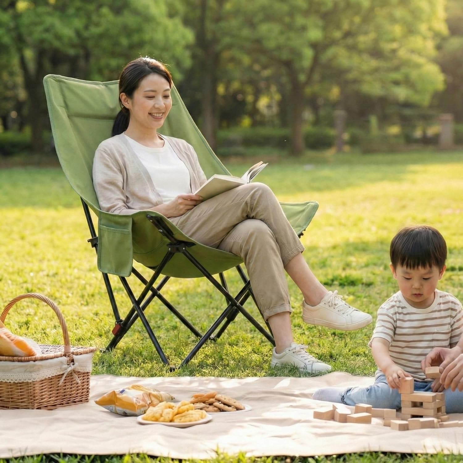 Chaise de Camping Pliante avec Dossier Réglable - كرسي تخييم بظهر عالي مريح قابل لتمديد - Vacance & Loisir - صورة 10