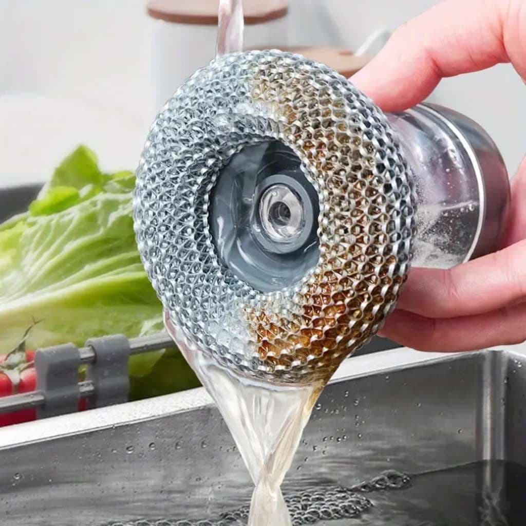 Brosse à Main avec Distributeur de Savon pour Cuisine – فرشاة يدوية بموزع صابون للمطبخ — صورة 3