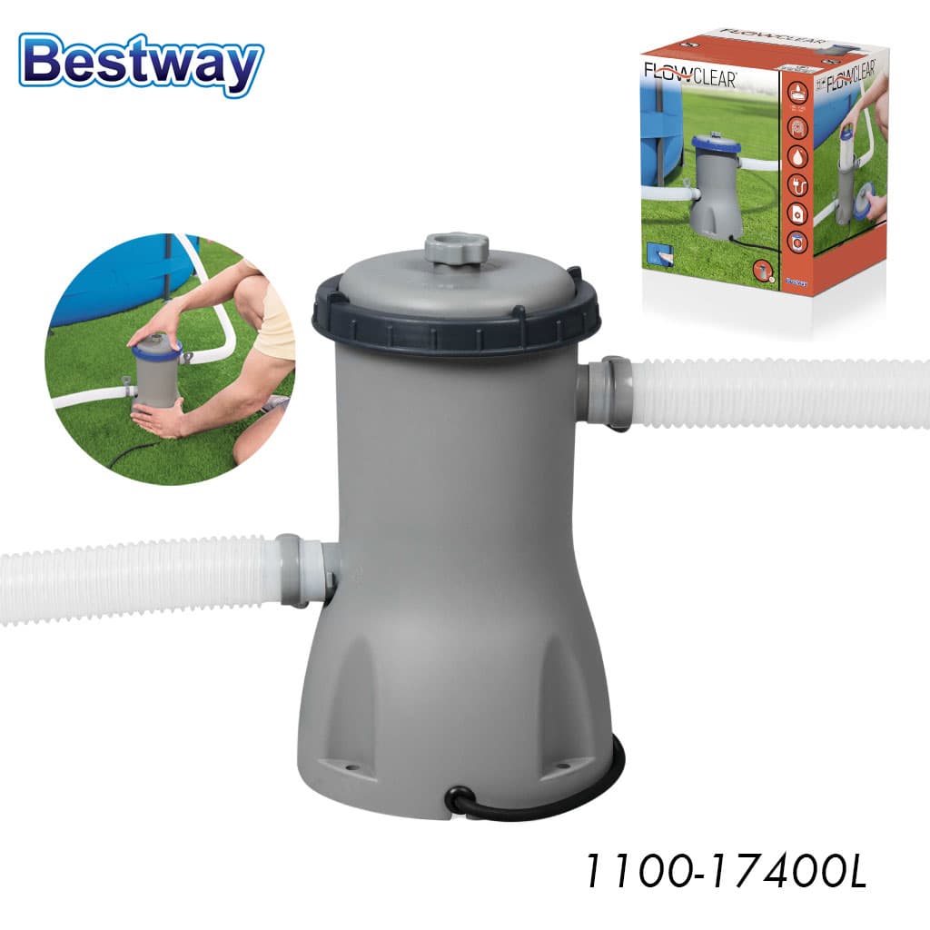 FlowClear Pompe de Filtre à Cartouche 1100-17400L Bestway 58386 — صورة 1