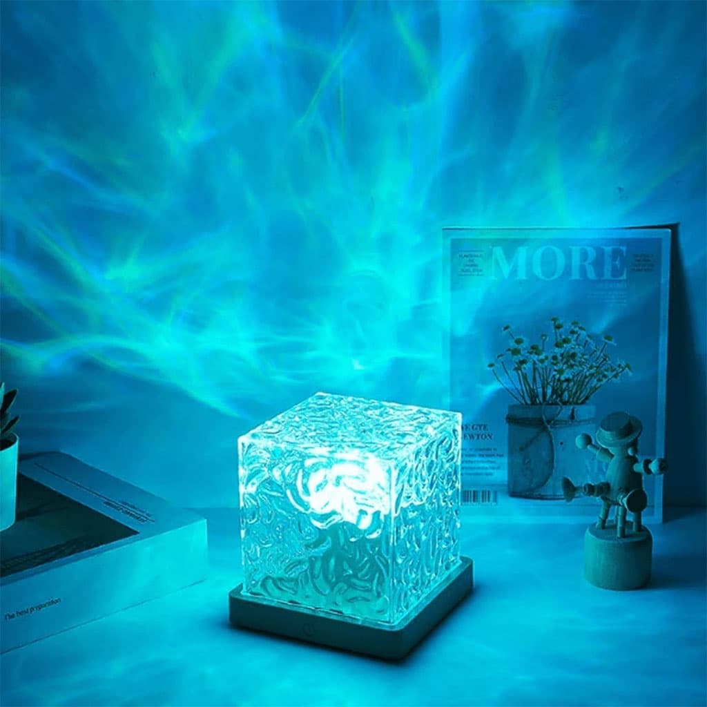Lumière à motif d’eau dynamique USB Veilleuse Rotative — صورة 6