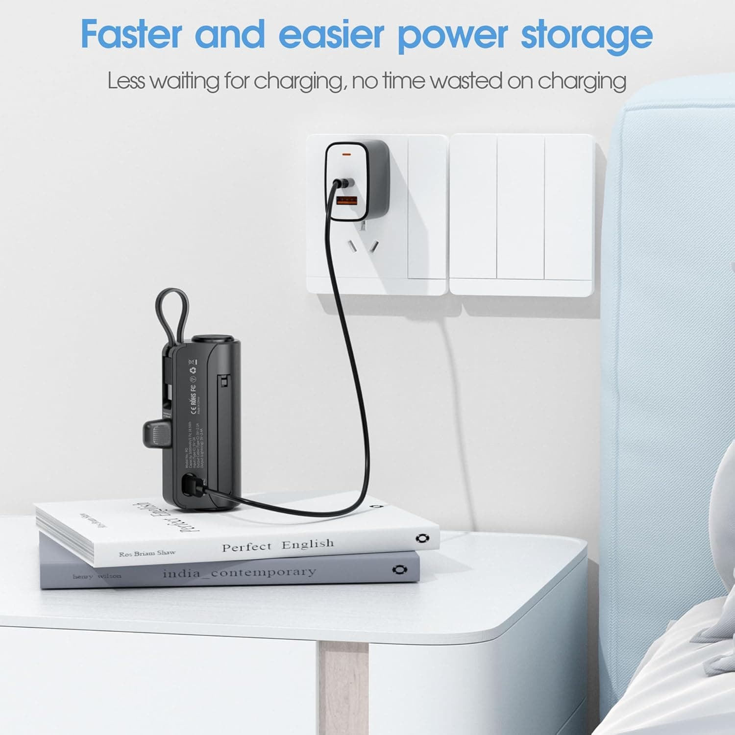Mini Power Bank Portable Anker 10W 5000mAh avec Connecteur Direct - باور بانك مصغر ومحمول - Électronique - صورة 5