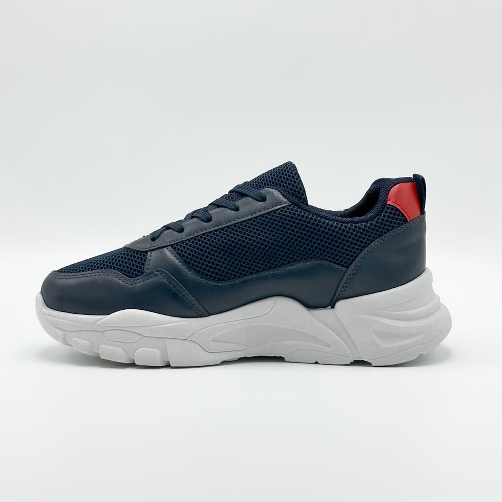 Chaussure streetwear casual confortable semelle absorbante au chocs - BLEU NUIT — صورة 3