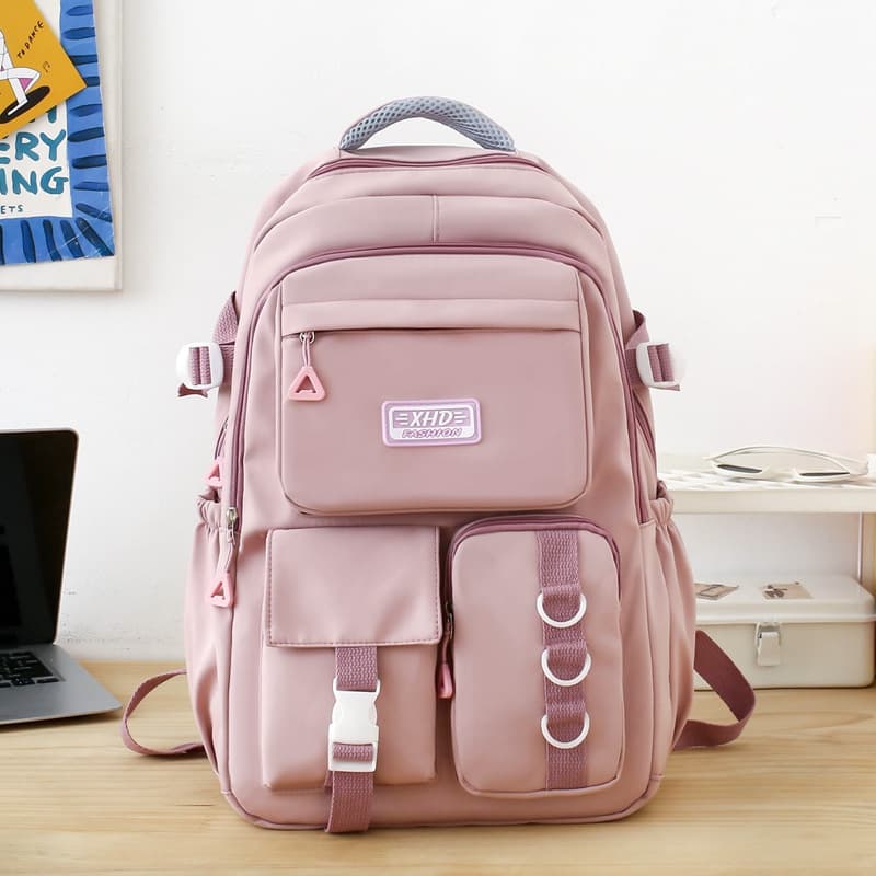 Sacs à dos d’école Style Décontracté XHD Rose – حقيبة ظهر مدرسية وردي — صورة 1